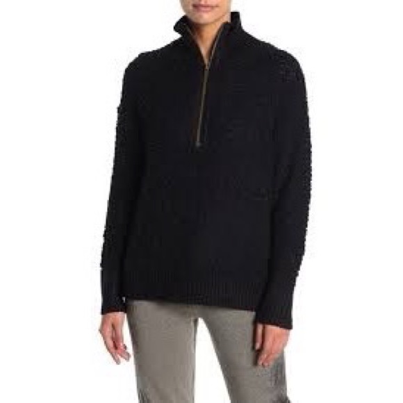 Vintage Havana Textured Half Zip Pullover - Picture 1 of 4